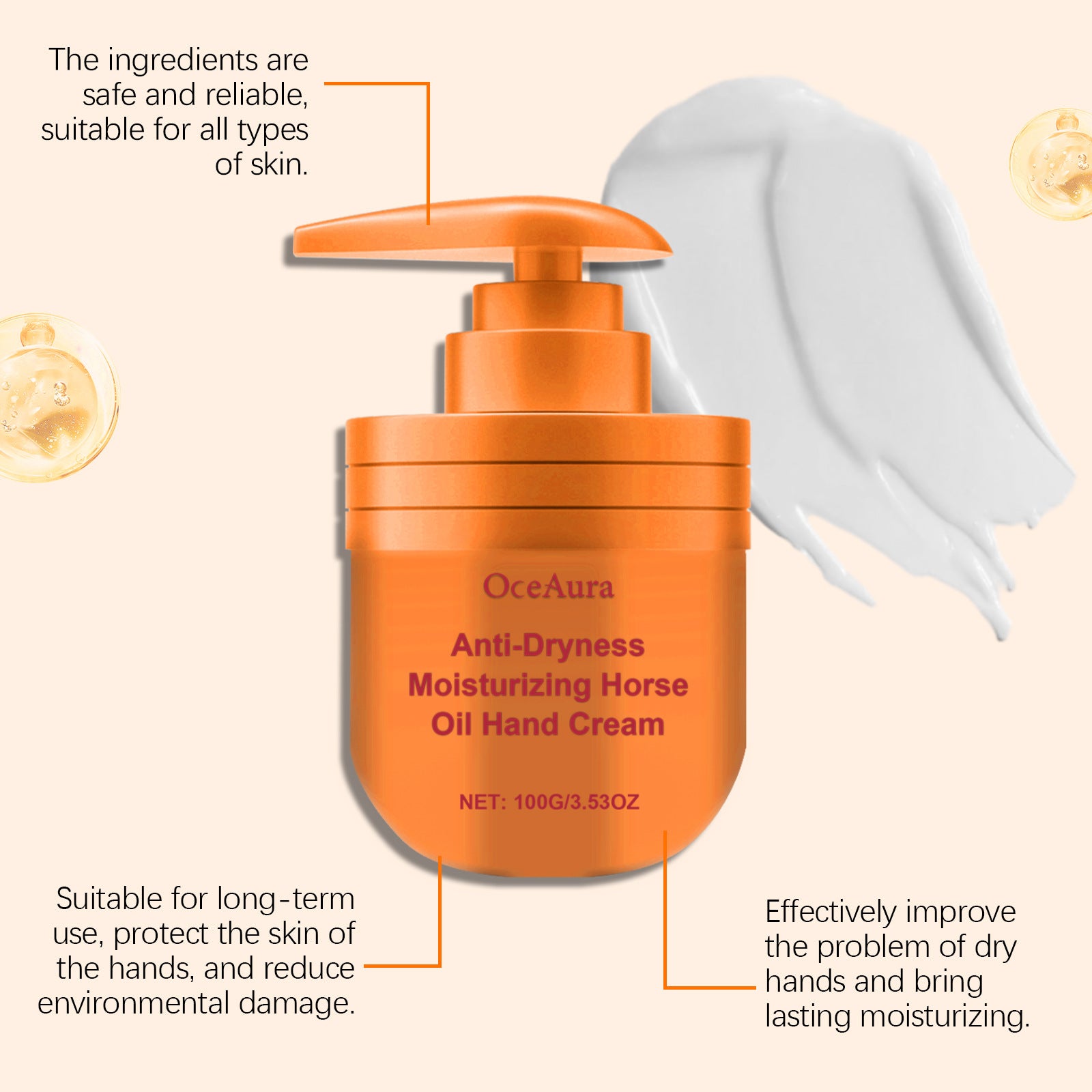 Mild Moisturizing And Nourishing Dry Hand Skin Hydrating Daily Apply Neck Cream