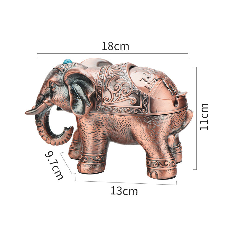 Retro Elephant Ashtray Creative Personality Trend Spherical Belt Cover