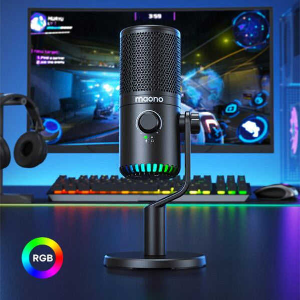 Microphone d'ordinateur pour jeux vidéo de bureau dédié à l'e-sport