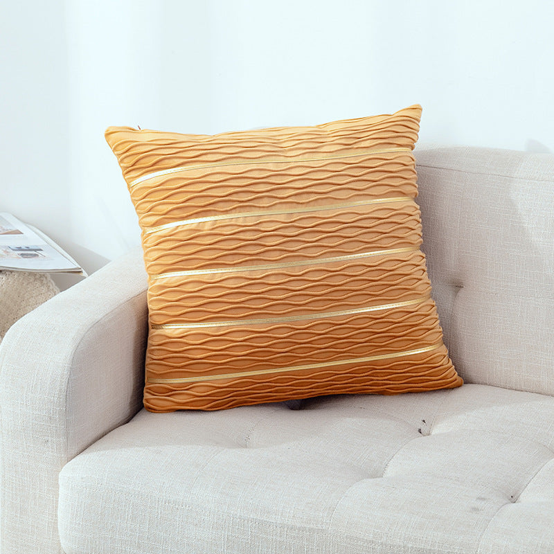 Housses de coussin à rayures en velours doux Housses de coussin Housses de coussin de canapé en flanelle de velours