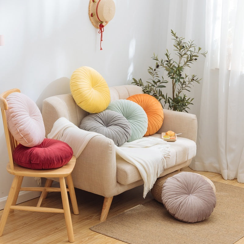 Nordic Ins Solid Color Velvet Pumpkin Pillow