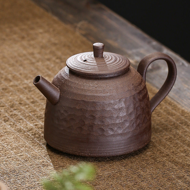 Théières en grès Kung Fu Tea avec anses, céramique, portatives