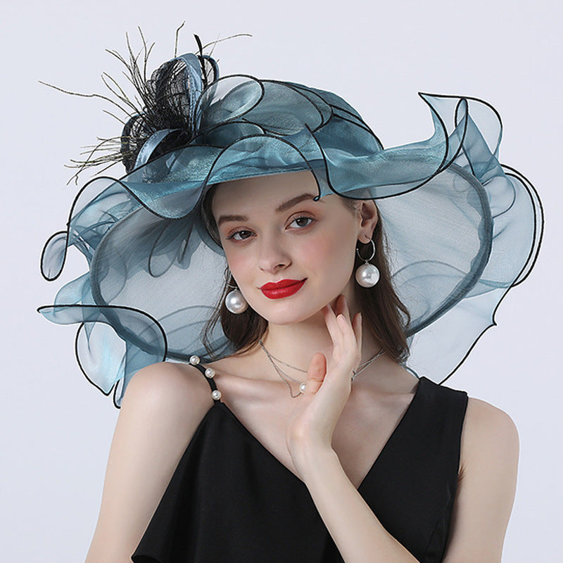 Women's Personality Big Eaves Street Shooting Flower Sun Hat