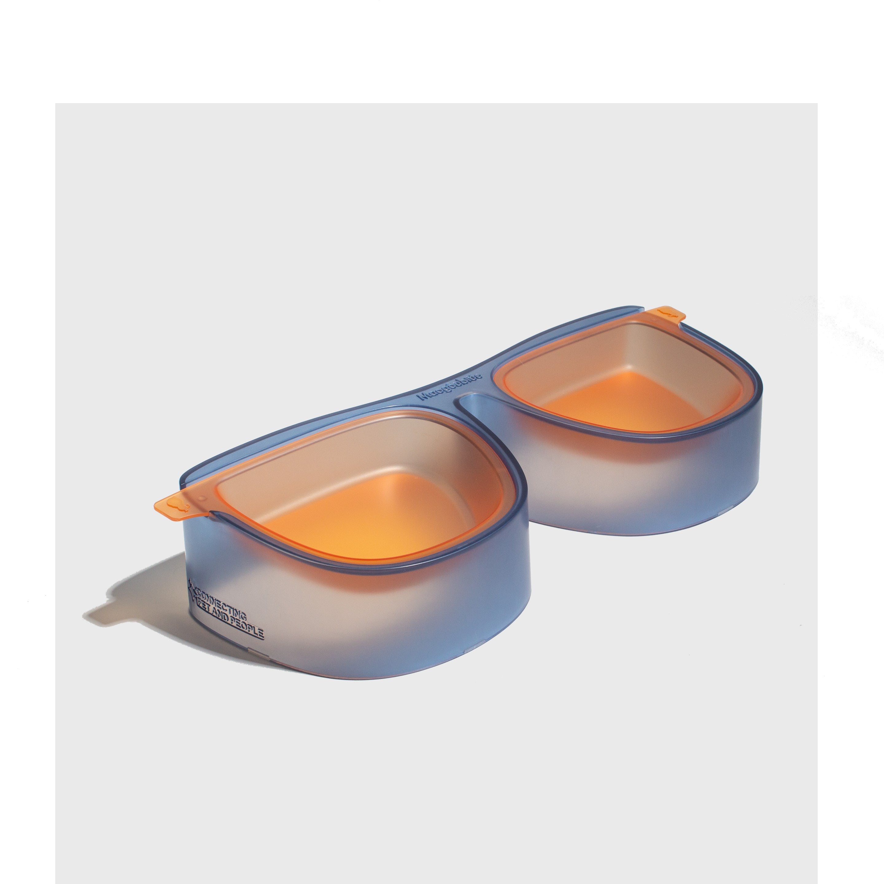 Large Capacity Anti-overturning Cool Color Double Bowl