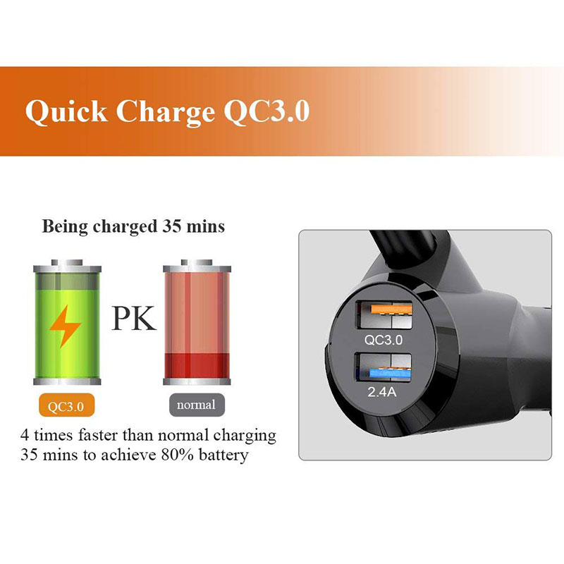 Car Bluetooth transmitter fast charge