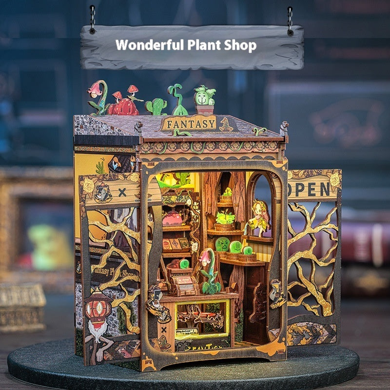 Owl Bookstore Diy Wooden 3d Stereo Hand-assembled Toys