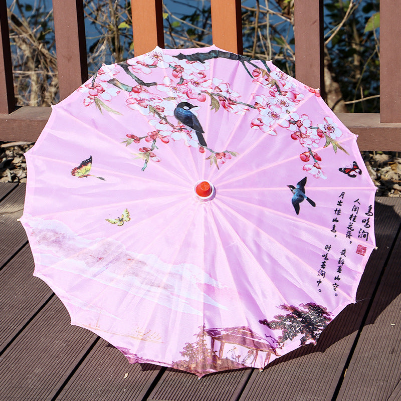 Parapluie en soie imprimée style spectacle et performance Parapluie en papier huilé