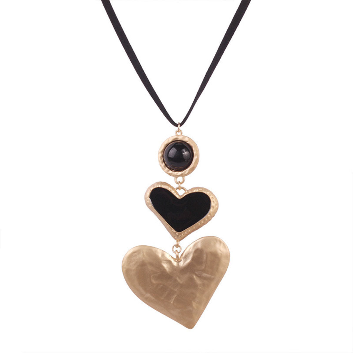 Alloy Two-tone Electroplating Peach Heart Necklace Ladies