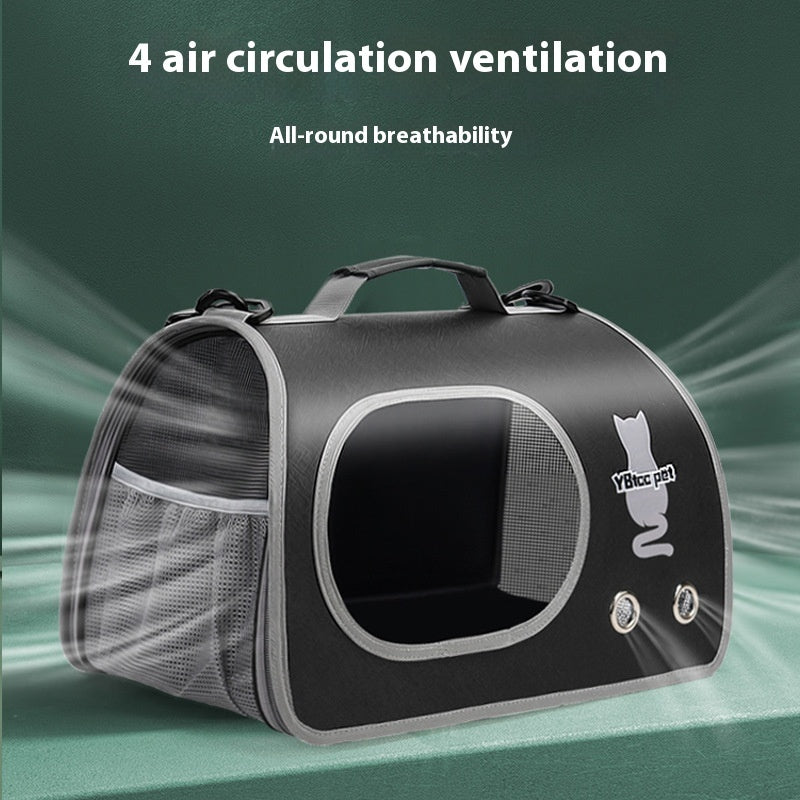 Sac à bandoulière portable grande capacité pour grand chat avec support
