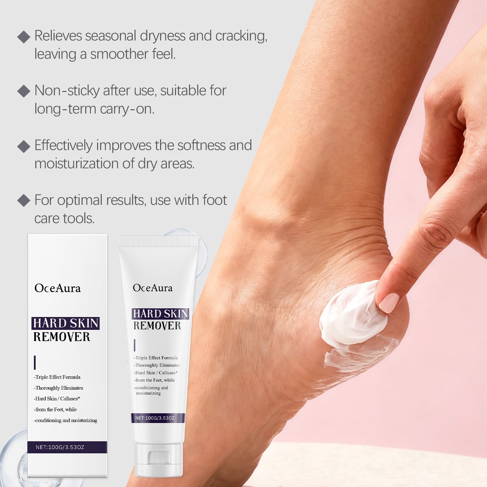 Foot Care Moisturizing Cream Moistens Dry Skin Of Feet
