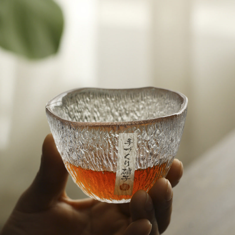 Glass Hammered Japanese Kung Fu Tea Cup