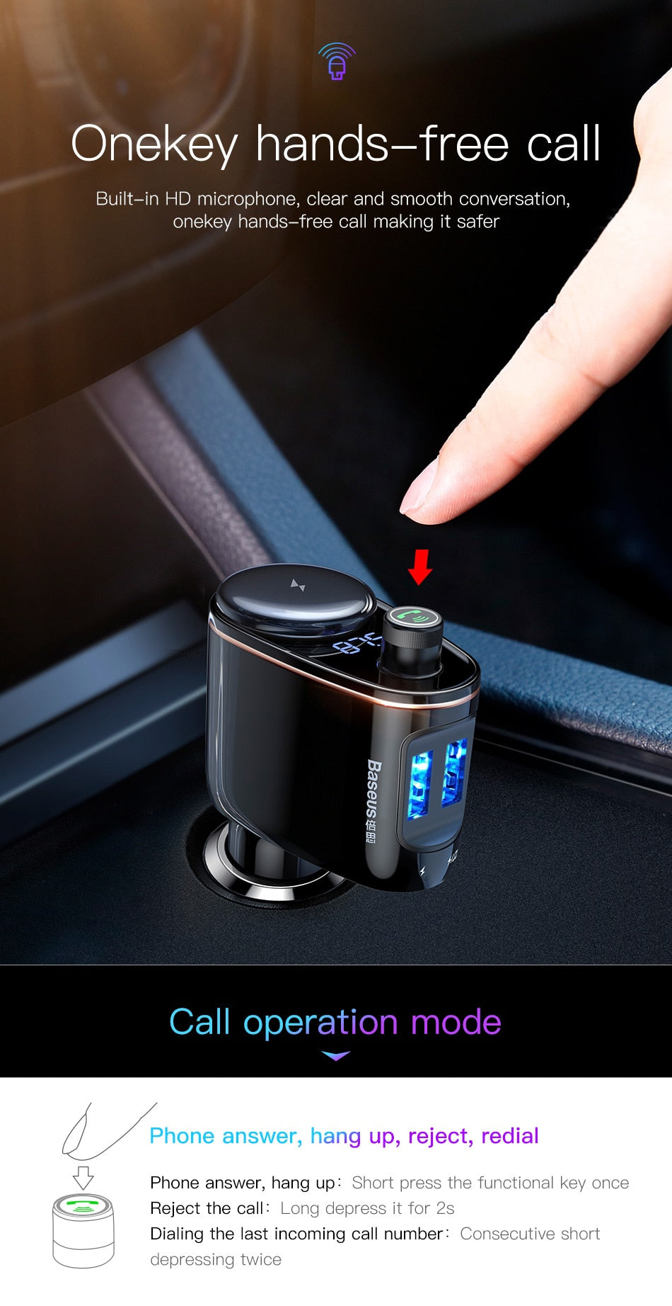 Compatible With Bluetooth FM Transmitter & Car Charger