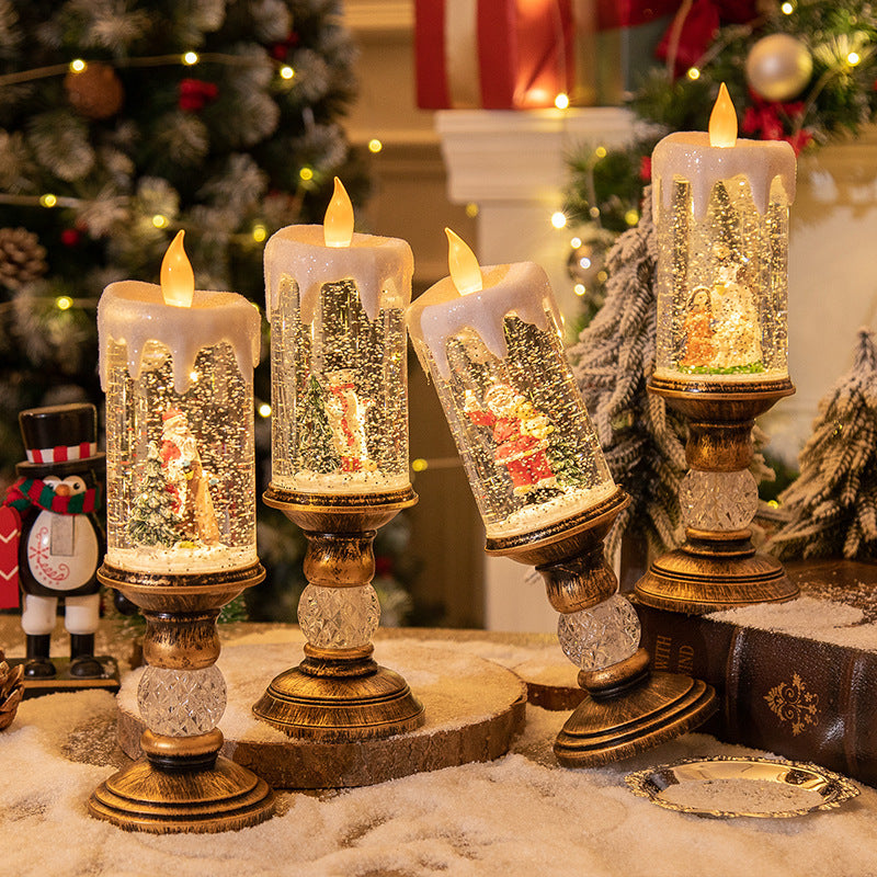 Décorations de Noël Scène lumineuse à bougie