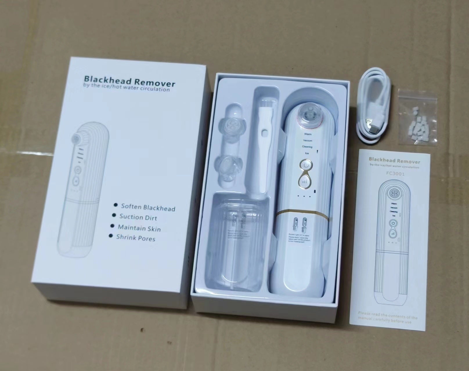 Hot And Cold Red Blue Light Pore Cleaning Blackhead Remover
