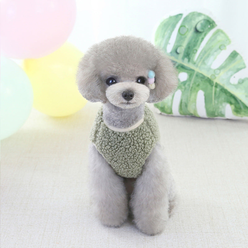 Autumn And Winter Fashion Pet Teddy Velvet Vest Cute