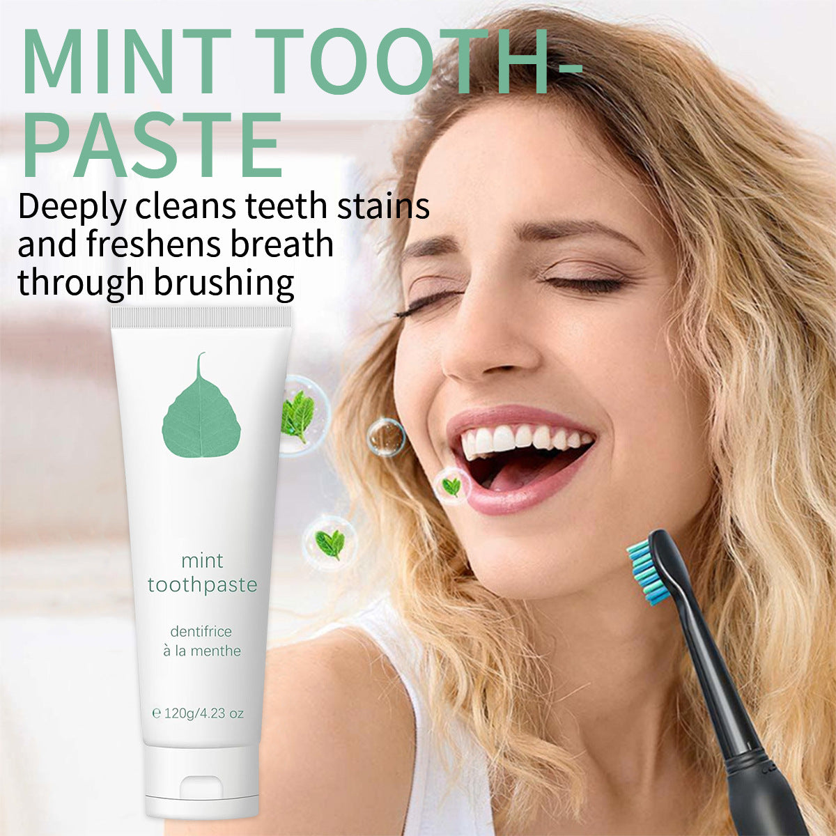 Mint Toothpaste Daily Gentle Cleaning Tooth Stain Removal Mouthguard Odor Removal