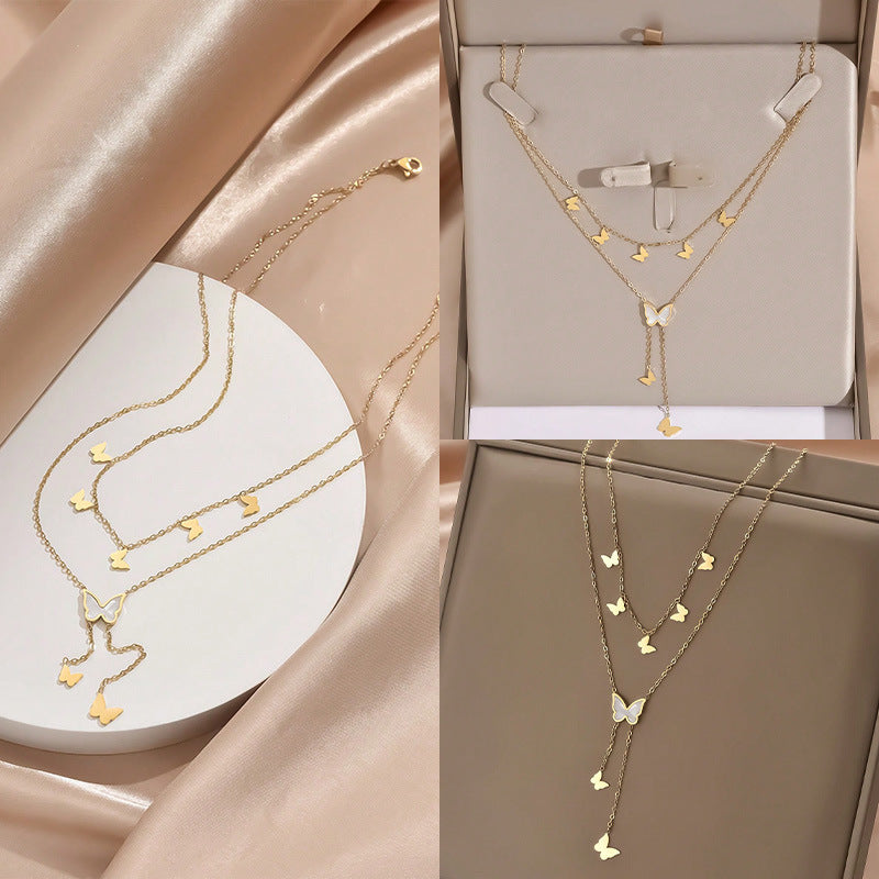 Niche High-grade Ins Necklace Clavicle Chain Butterfly Necklace For Women