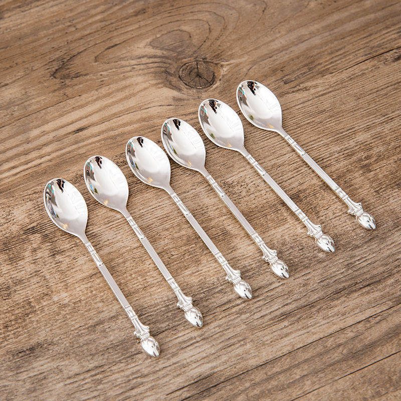 Coffee Spoon Fruit Fork Set Western Cutlery Dessert Swan Fork Holder Tableware
