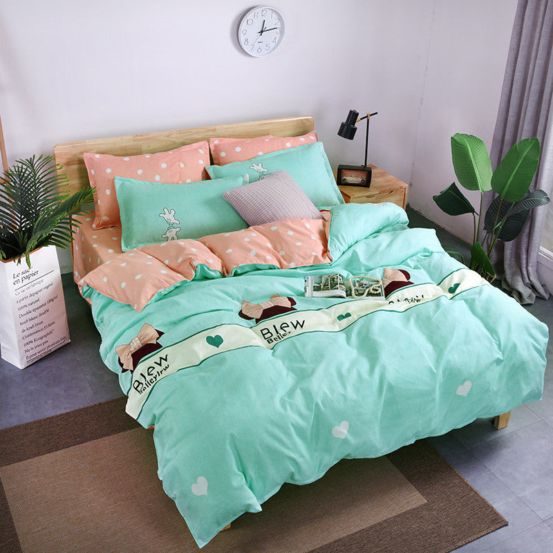 Aloe Vera Cotton Four-piece Summer New Student Dormitory Bedding