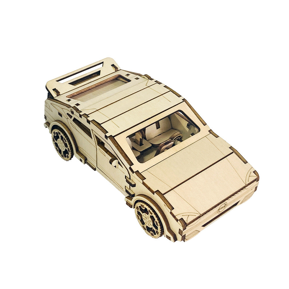 Diy Wooden Assembled Car Creative Model