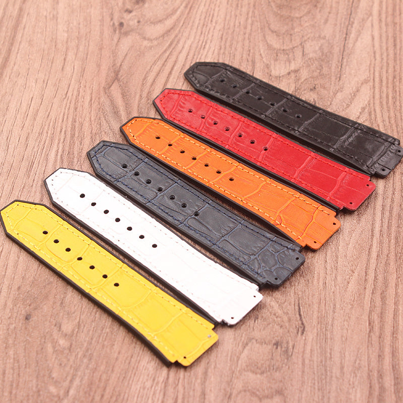 Leather Rubber Strap Men's Watch Accessories