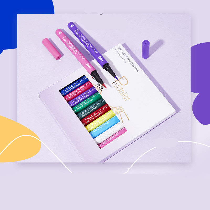 Le crayon eyeliner coloré est imperméable, résistant à l'huile et sans bavure.