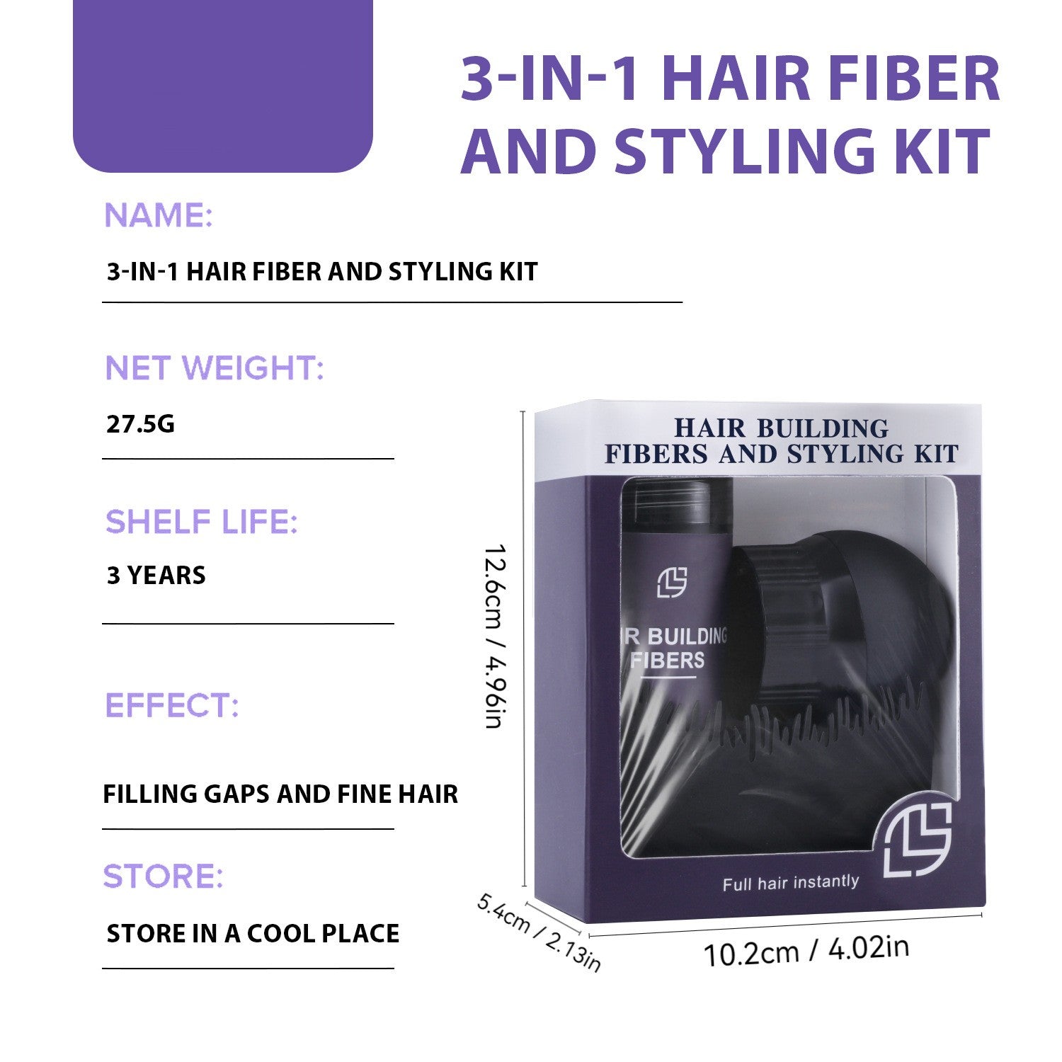 Hair Fiber And Styling Suit