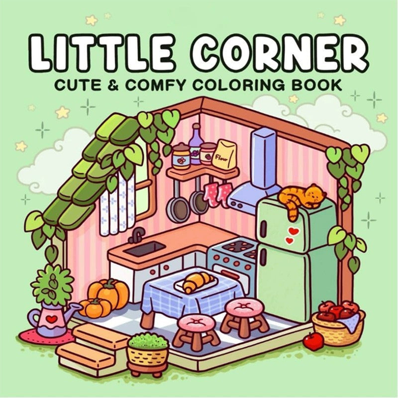 Coloring Book For Adults And Teens Cute Animal Characters Book Easy-to-start Coloring Book