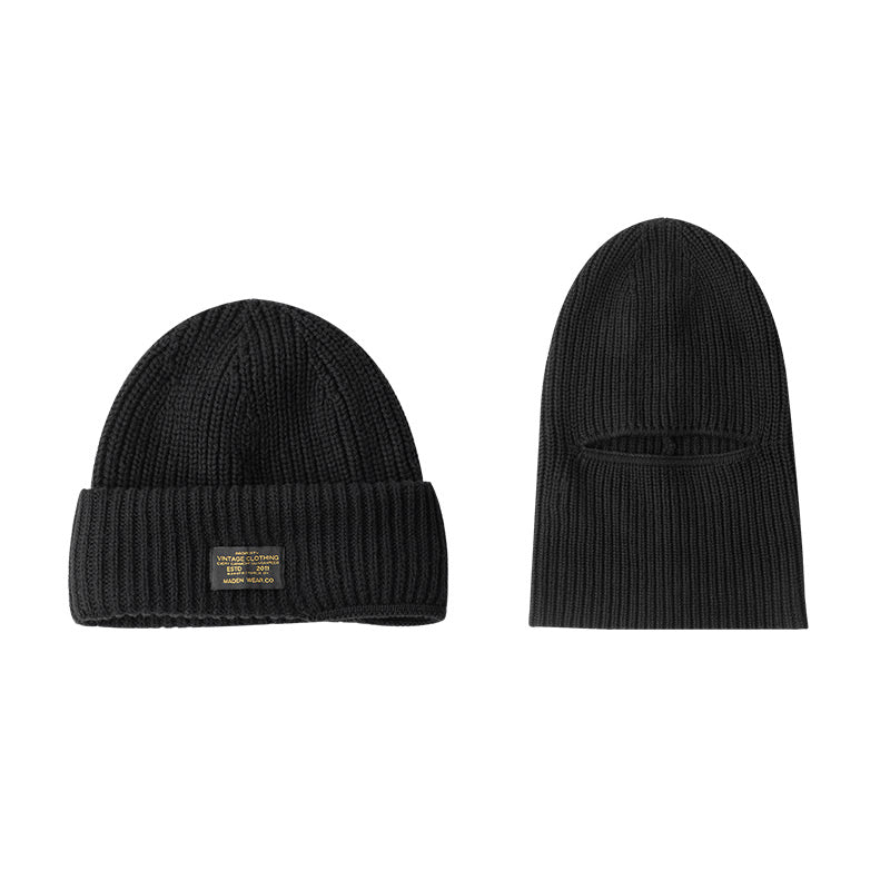 Bonnet chaud en tricot vintage style peau de melon