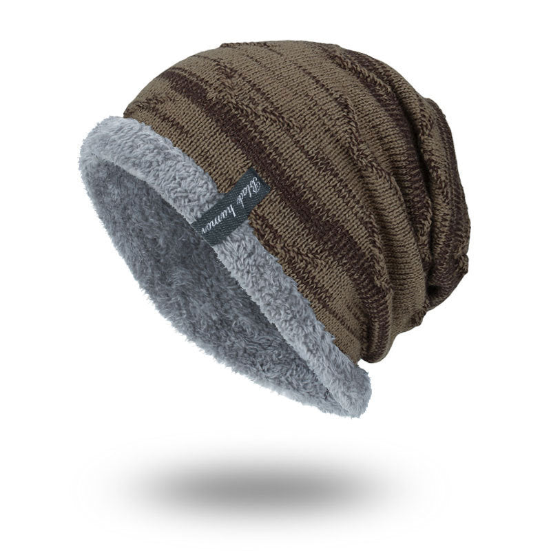 Knitted woolen cap to keep warm in winter