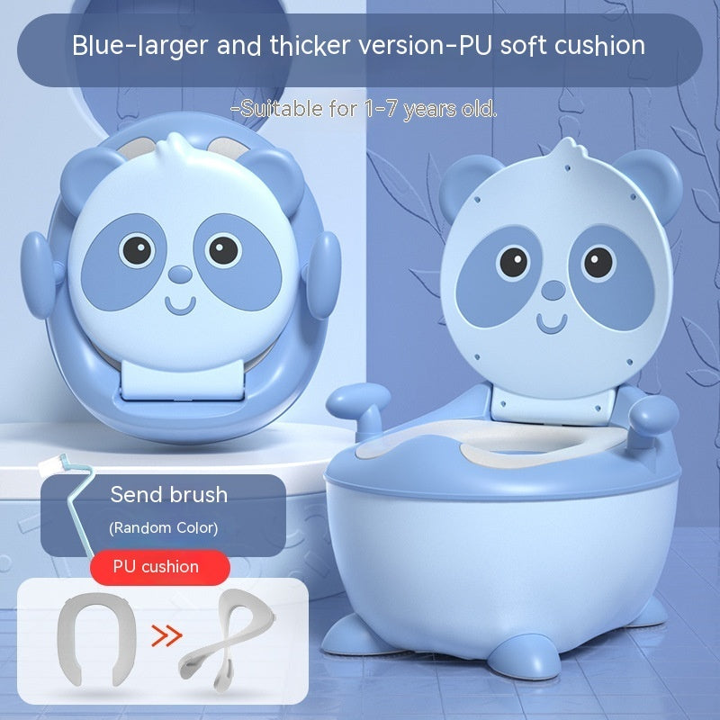 Lesser Panda Children's Toilet Baby Urinal PU Soft Cushion Training Basin