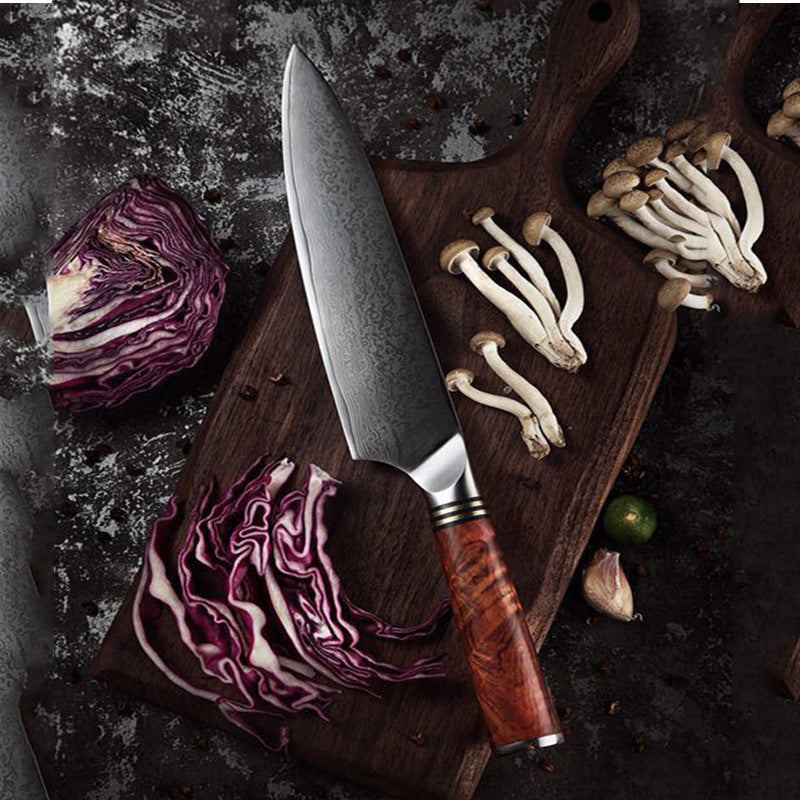 Acier de Damas Ustensiles de Cuisine Occidentale pour Couper les Légumes