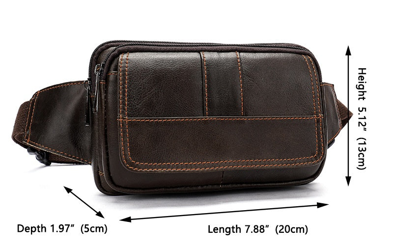 Sac banane en cuir pour homme