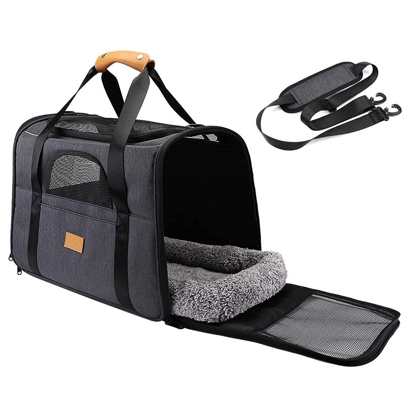 Sac à couches pliable pour petits chiens et chats Sac à bandoulière respirant pour l'extérieur