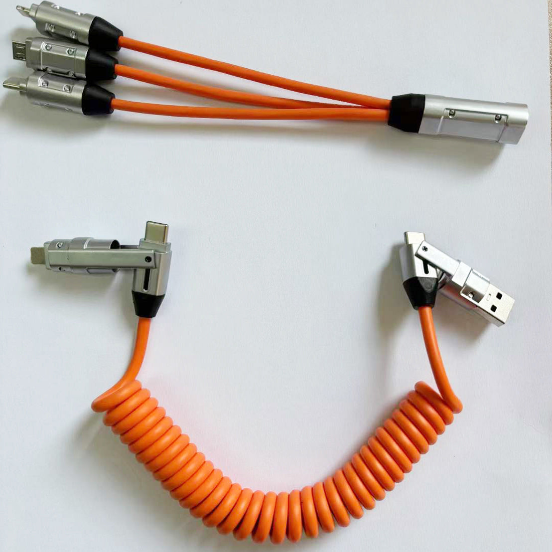 240W Spring Telescopic Fast Charge Data Cable