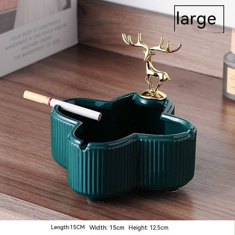 Cendrier de luxe léger créatif pour salon domestique simple