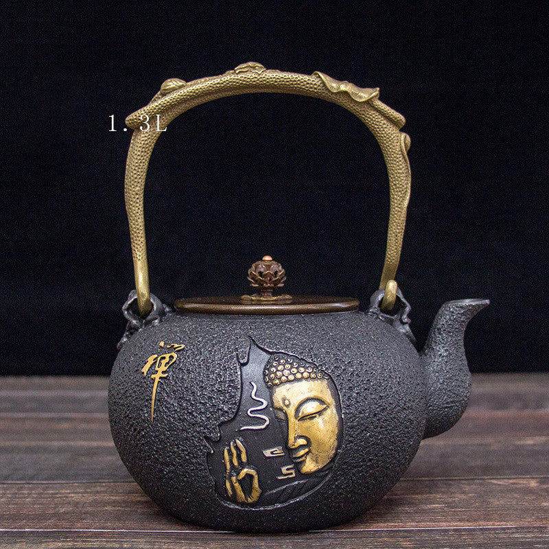 Ensemble de bouilloire/théière japonaise en fonte faite main