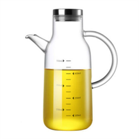 Bouteille d'huile à grande capacité en verre borosilicate, anti-fuite