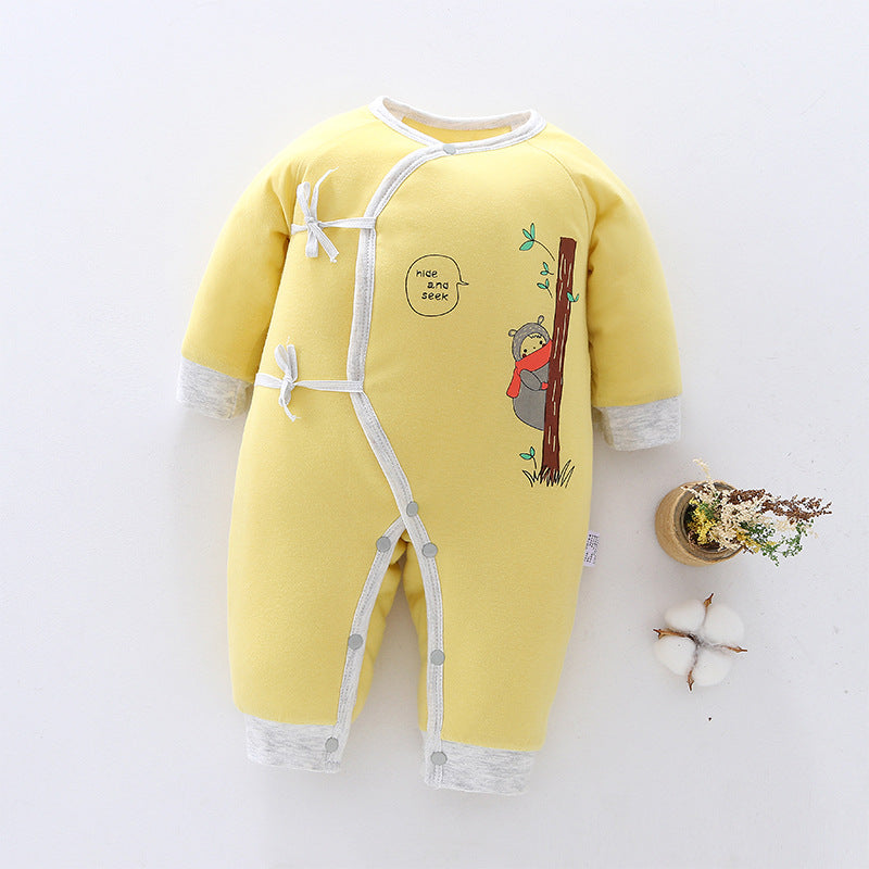 Baby warm one-piece clothes spring, autumn and winter