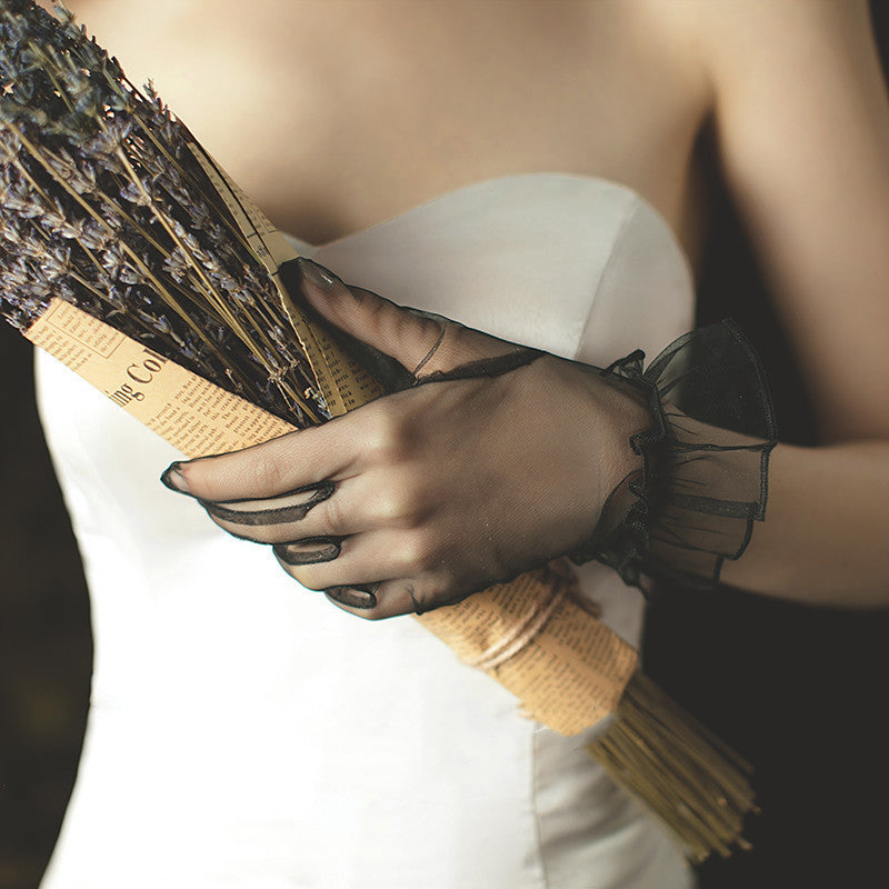 Robe de mariée de soirée Gants Volants