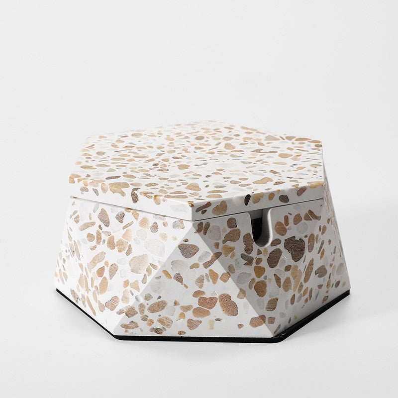 Simple Handmade Cement Terrazzo Ashtray