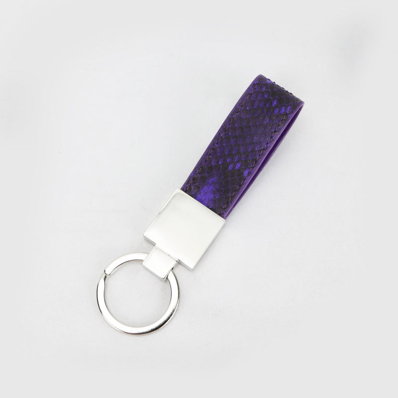 Porte-clés portable en cuir serpent pour voiture