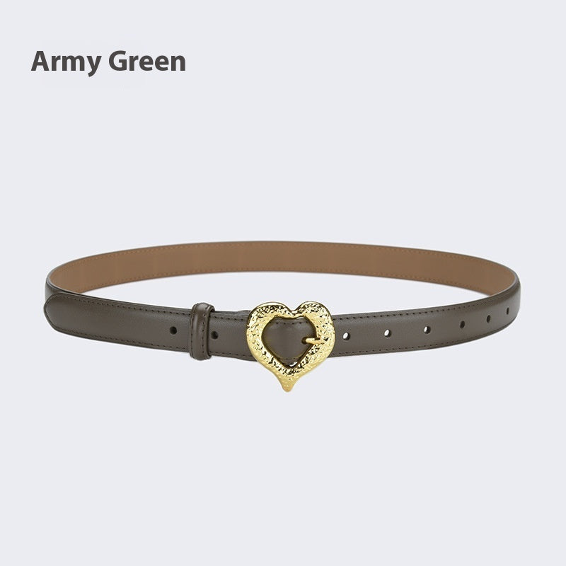 Ceinture en cuir d'amour personnalisée pour femme, à la mode et décorative