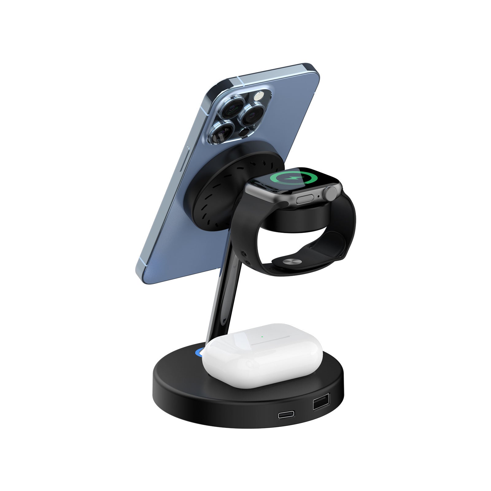 New Three-in-one Magnetic Wireless Charger For Mobile Phone Charging