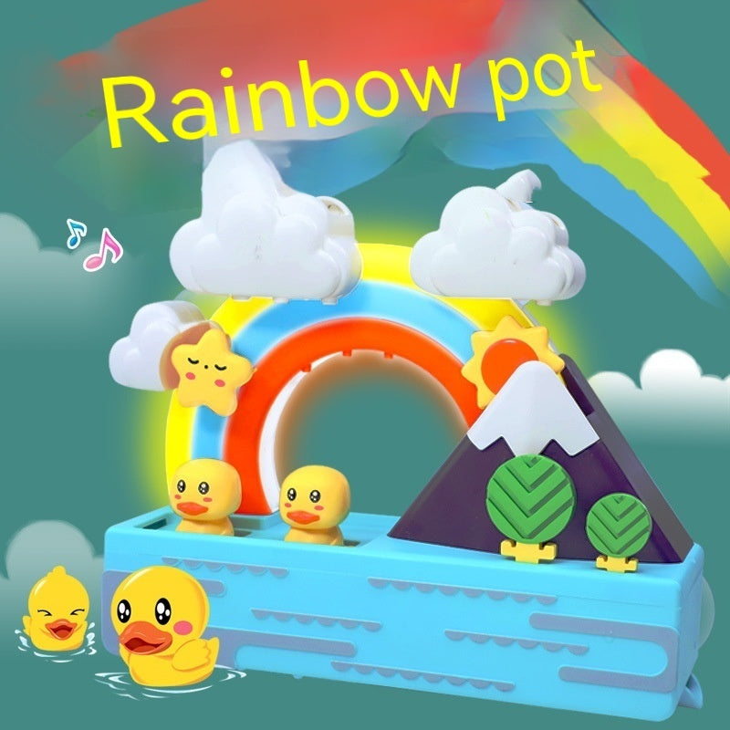 Children's Rainbow Little Duck Water Toys