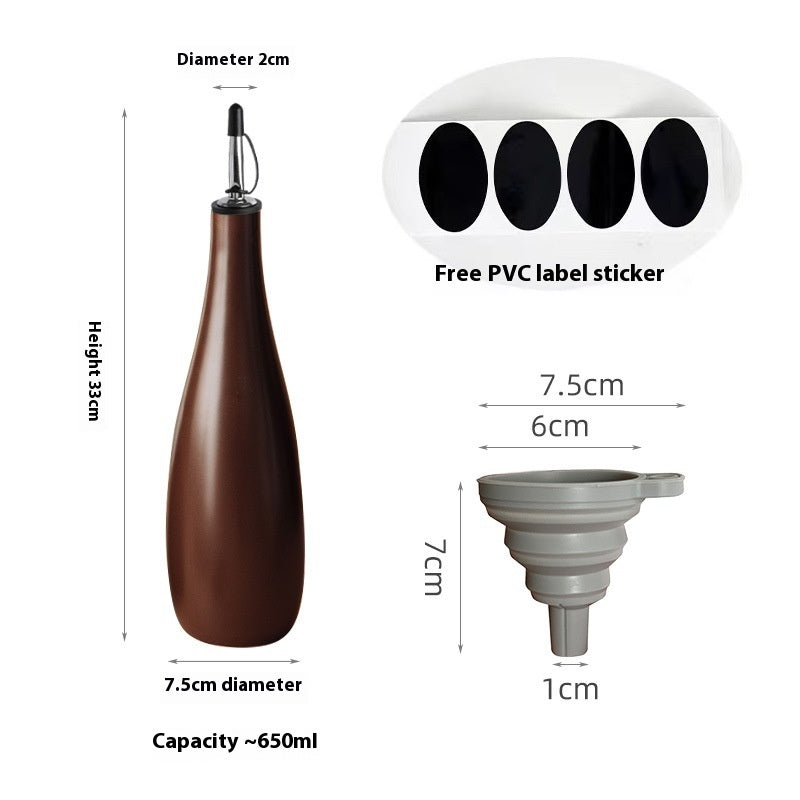 Ceramic Oil Pot Sealed Kitchen Spice Bottle