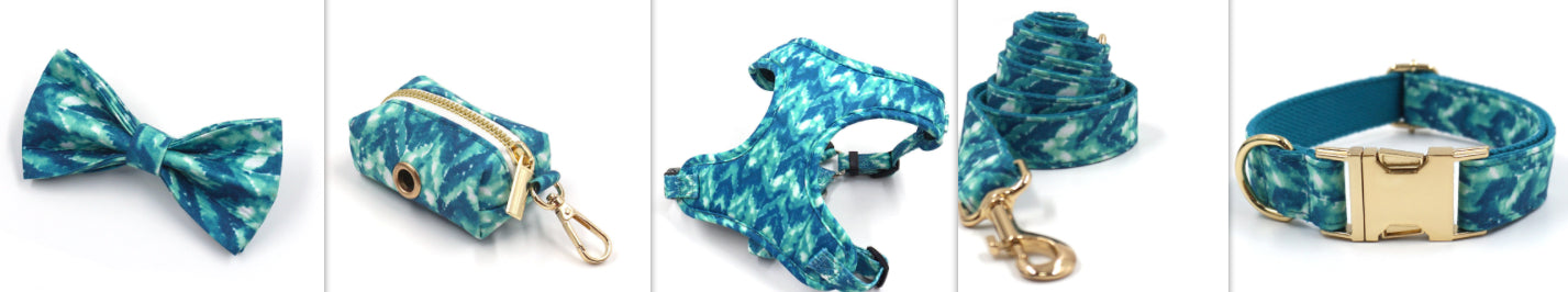 Ensemble Laisse Collier Nœud Papillon avec Sacs à Déjections Canines