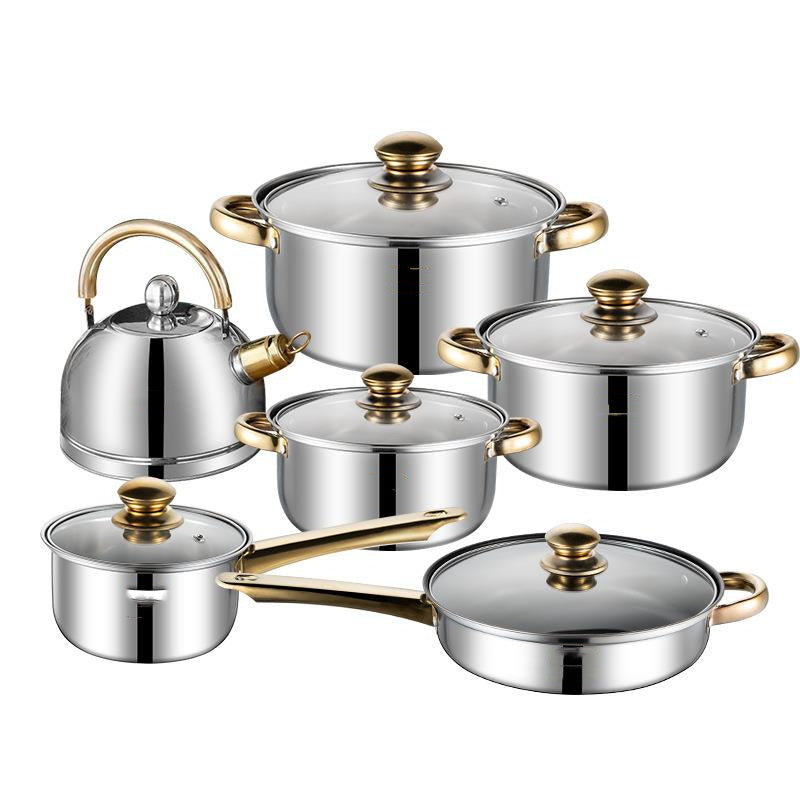 Ménage Mode E-commerce Ensemble de casseroles Acier inoxydable