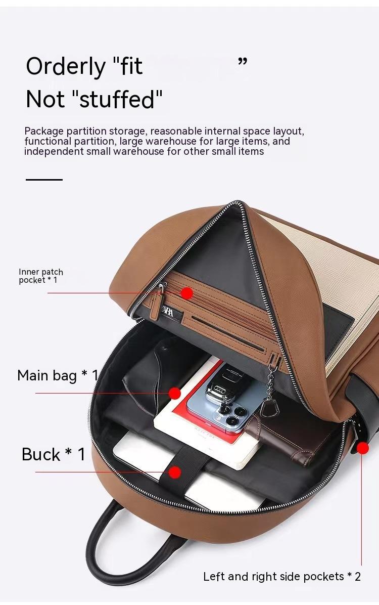 Sac à dos tricolore pour ordinateur portable, voyage d'affaires, loisirs, grande capacité, cartable