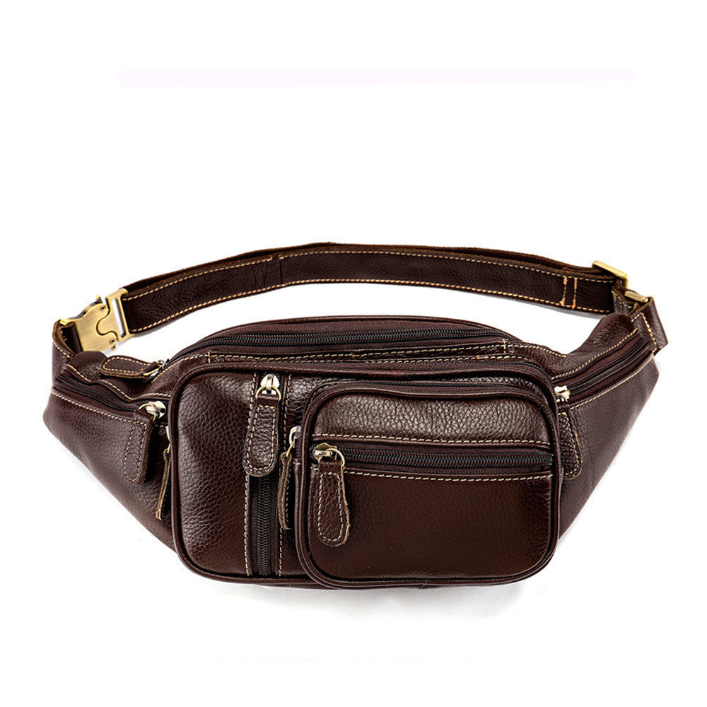 Sac bandoulière rétro en cuir de vachette huilé pour poitrine